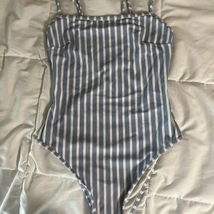 H&M striped one-piece bathing suit
